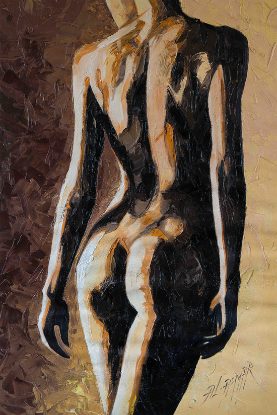 Palette Knife Oil Painting on Canvas of "CURVES" 36"x24" SOLD