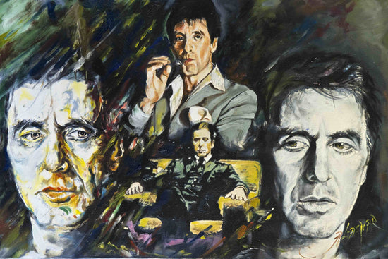 Palette Knife Oil Painting on Canvas of Al Pacino 18"x27" SOLD