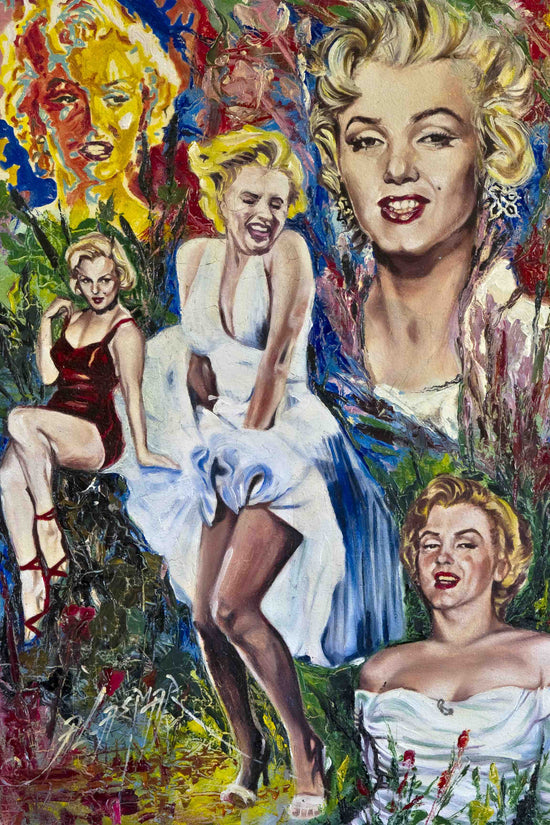 Palette Knife Oil Painting on Canvas of Marilyn Monroe 27"x19.5" SOLD OUT