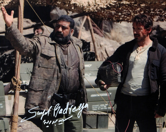 Autographed by Sayed Badreya 8.5x11" Photo Iron Man With Robert Downey Jr. From Iron Man 1